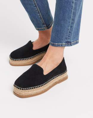 black espadrilles slip on