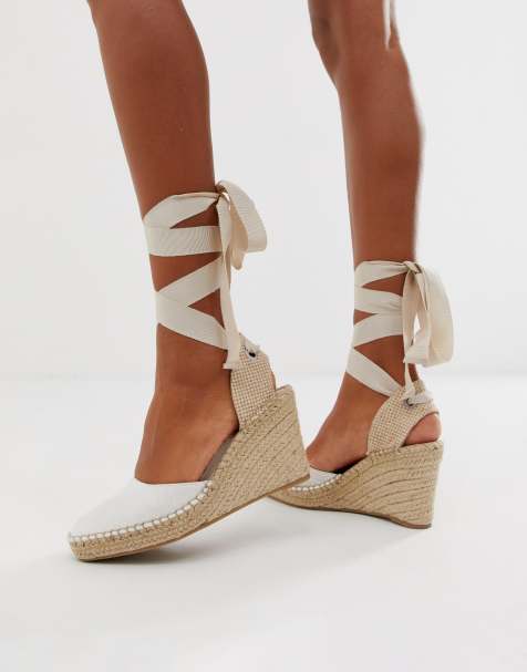 ASOS DESIGN - Jaylen - Espadrille à semelles compensées - Blanc