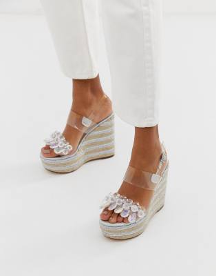 clear wedge espadrilles