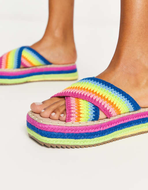 Rainbow mules hot sale