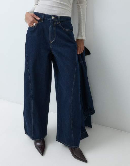 ASOS DESIGN jean à couture torsadée à taille ajustable, délavage rinse, 4 de 5