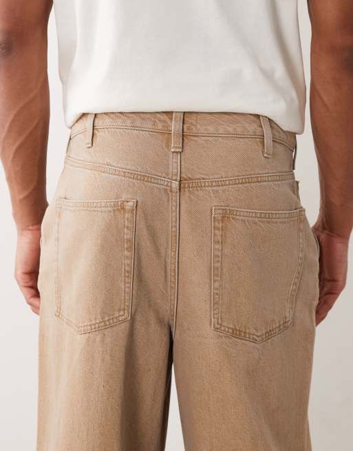 ASOS DESIGN - Jean à pinces coupe fuselée décontractée - Marron délavé, 4 de 5