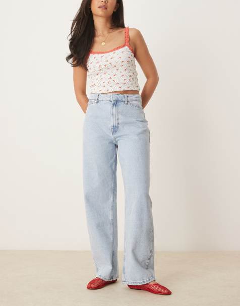 ASOS DESIGN - Jean ajusté ample - Bleu clair délavé - view 1