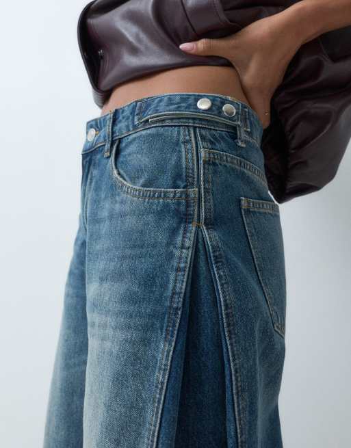ASOS DESIGN jean ample à empiècements en délavage moyen, 4 de 5