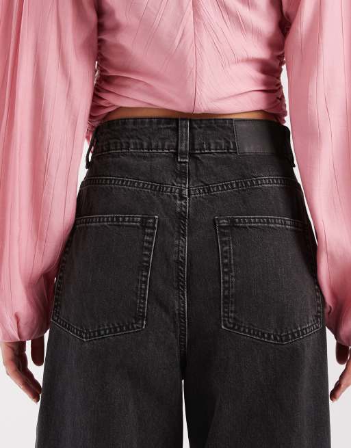 ASOS DESIGN - Jean ample à taille haute - Anthracite délavé, 4 de 5