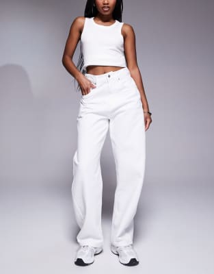 ASOS DESIGN - Jean ample à taille haute - Blanc | ASOS