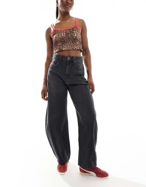 ASOS DESIGN - Jean ample à taille haute - Noir - view 1