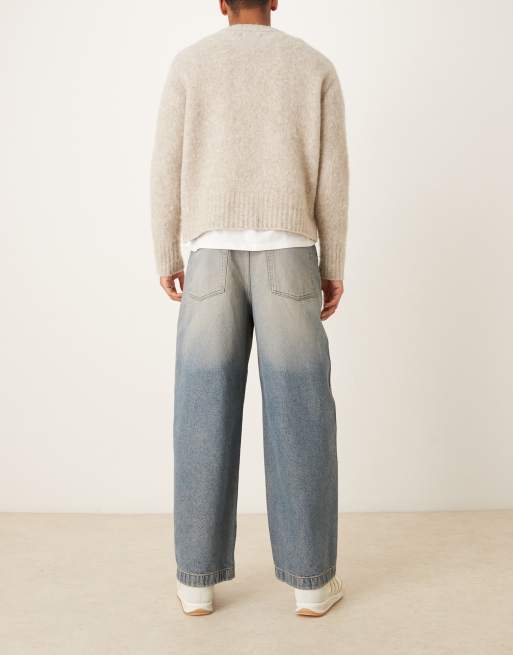 ASOS DESIGN - Jean ample avec déchirures - Bleu clair délavé teinté, 3 de 5