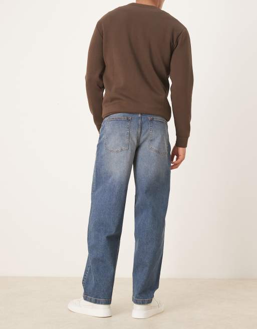 ASOS DESIGN jean ample bleu délavage moyen, 3 de 5