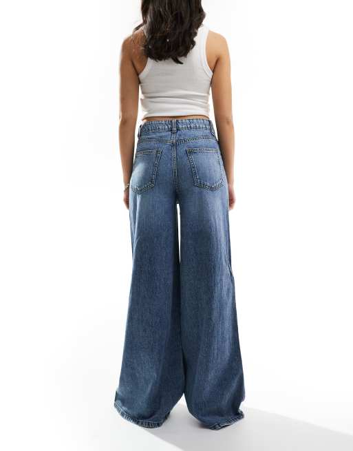 ASOS DESIGN - Jean ample - Bleu moyen, 2 de 5
