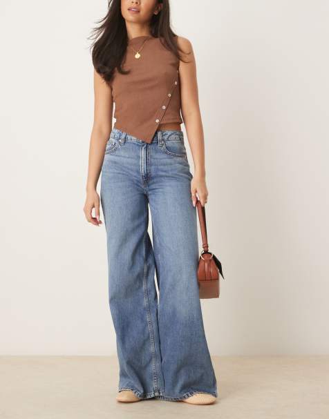 ASOS DESIGN - Jean ample doux au toucher - Bleu moyen délavé - view 1