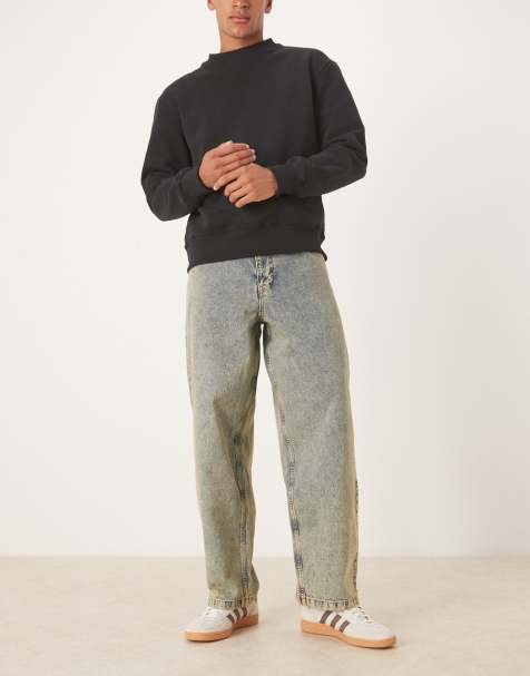 ASOS DESIGN - Jean ample droit - Délavé jaune - view 1