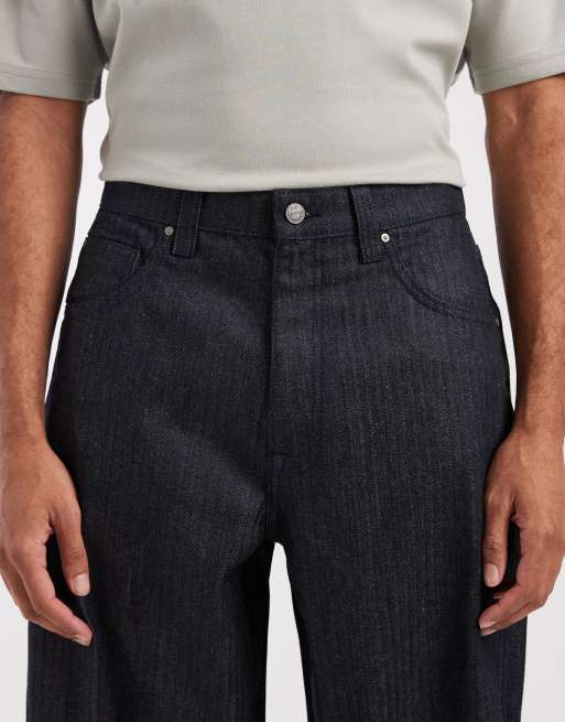 ASOS DESIGN jean ample indigo à rayures, 3 de 5