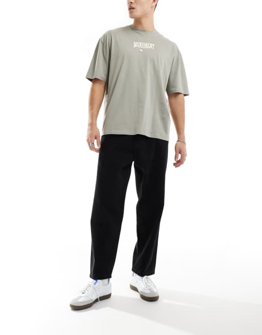 ASOS DESIGN - Jean ample - Noir mat