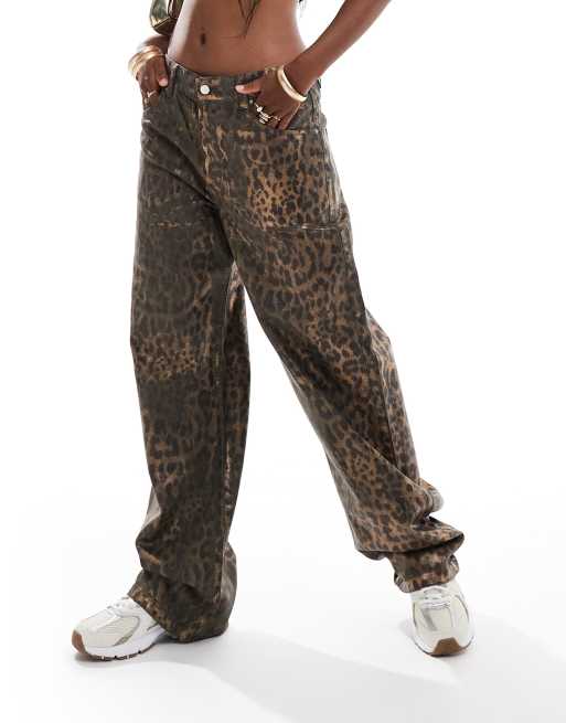 ASOS DESIGN - Jean baggy à imprimé léopard, 4 de 5