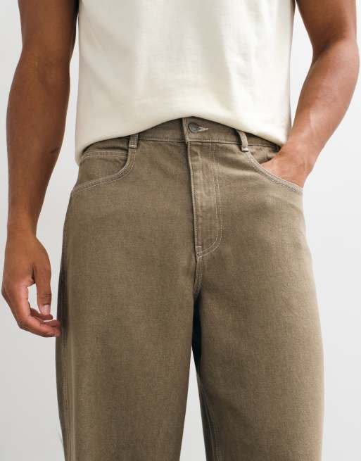 ASOS DESIGN jean baggy beige, 4 de 5