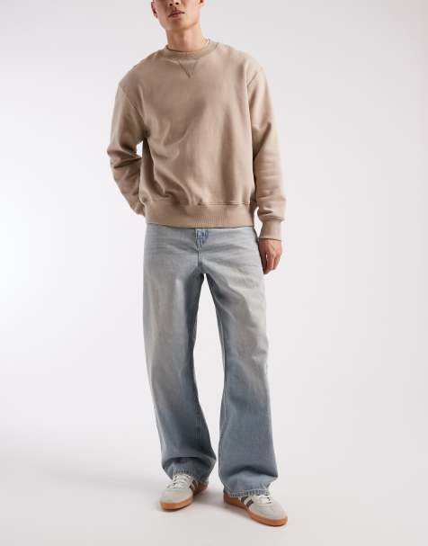 ASOS DESIGN - Jean baggy - Bleu clair teinté délavé - view 1