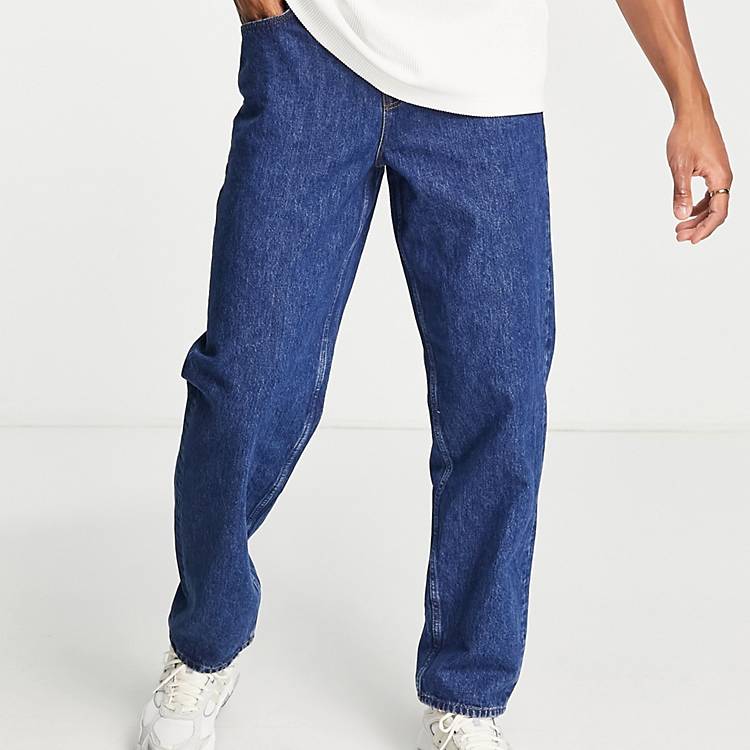 Jean baggy Délavage moyen teinté Asos Homme Vêtements Pantalons & Jeans Jeans Baggy & Large 