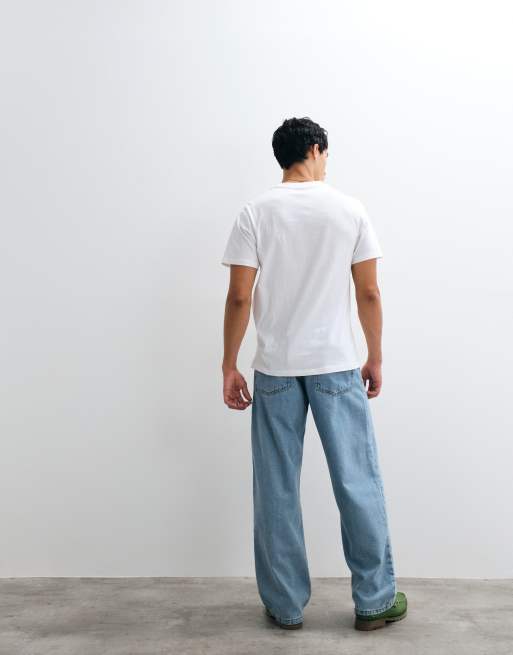 ASOS DESIGN - Jean baggy - Bleu délavé moyen , 3 de 5