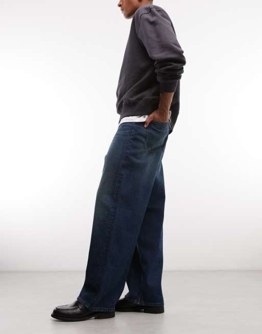 ASOS DESIGN - Jean baggy - Bleu foncé délavé vintage, 2 de 5