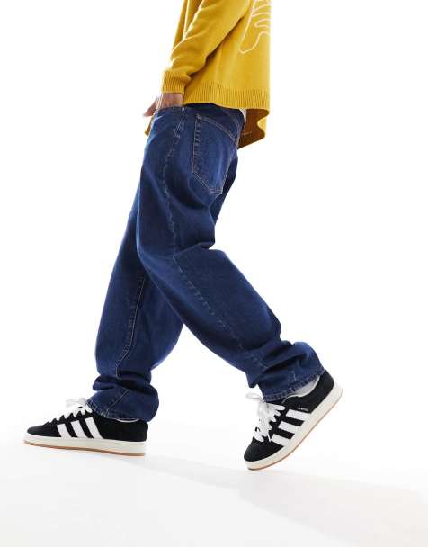 ASOS DESIGN - Jean baggy - Bleu foncé délavé - view 1