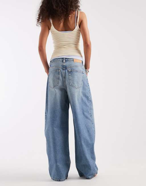 ASOS DESIGN - Jean baggy coupe horseshoe - Délavage moyen clair, 2 de 5
