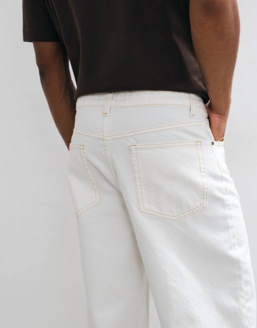 ASOS DESIGN jean baggy déchiré blanc, 4 de 5