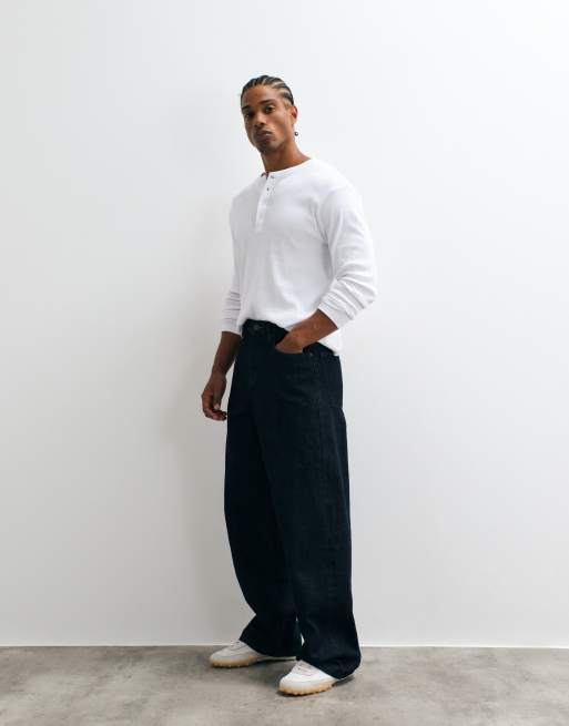 ASOS DESIGN - Jean baggy en denim selvedge de qualité supérieure - Indigo, 3 de 5