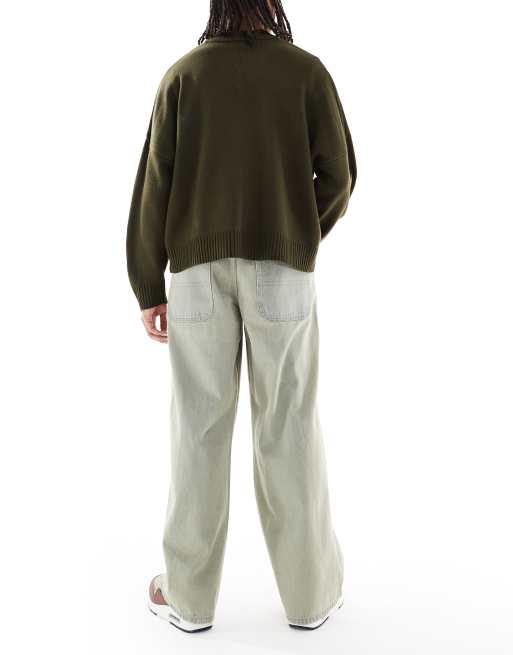ASOS DESIGN jean baggy extrême avec ajusteur au dos et teinte bleu délavé clair, 3 de 5