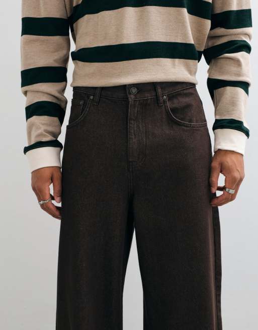 ASOS DESIGN jean baggy extrême délavé marron, 4 de 5