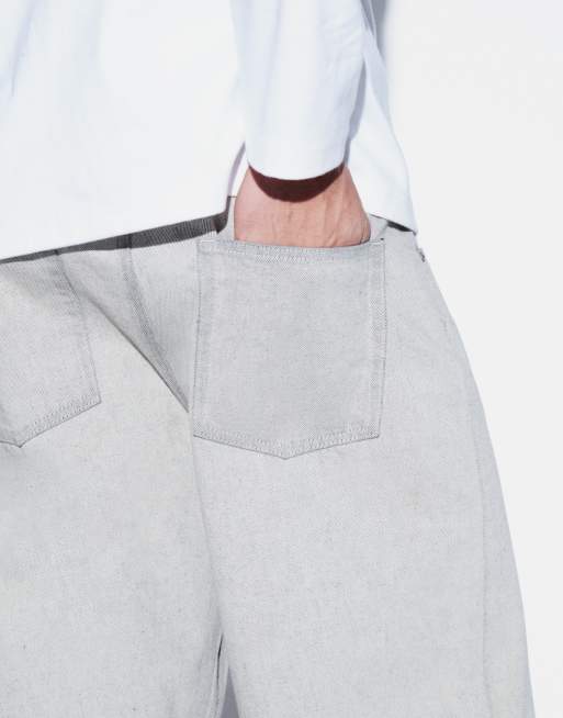 ASOS DESIGN jean baggy gris à mouchetures, 4 de 5