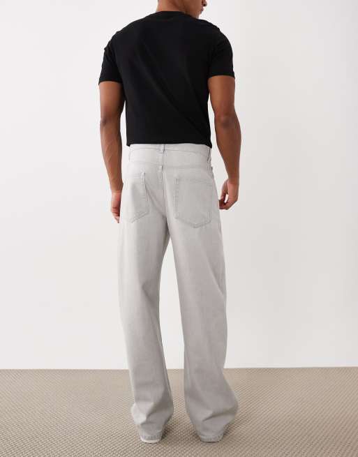 ASOS DESIGN - Jean baggy - Gris clair, 3 de 5