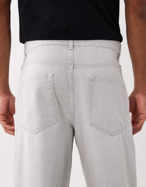 ASOS DESIGN - Jean baggy - Gris clair, 4 de 5