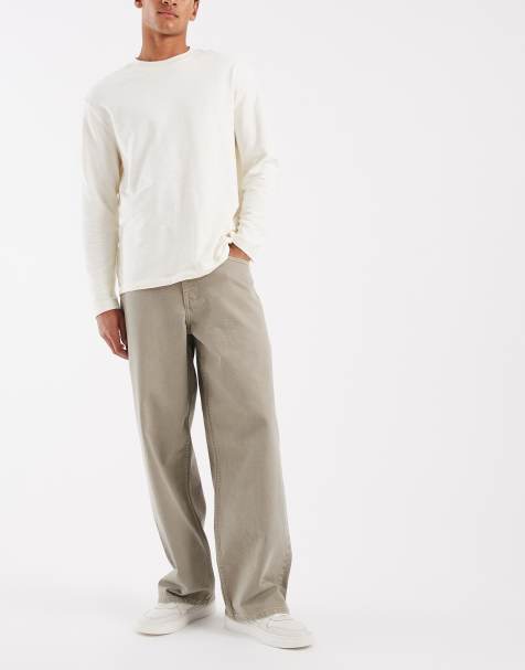 ASOS DESIGN - Jean baggy - Kaki délavé - view 1