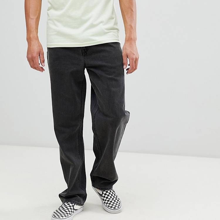 Asos Homme Vêtements Pantalons & Jeans Jeans Baggy & Large délavé moyen Jean baggy 