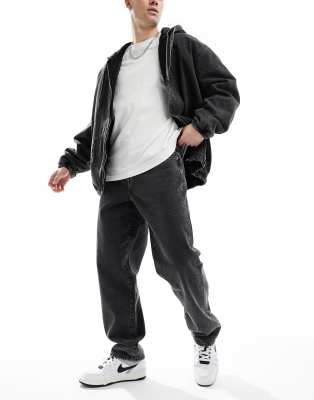 ASOS DESIGN - Jean baggy - Noir délavé - view 1