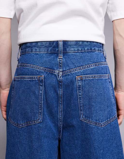 ASOS DESIGN oversized baggy jeans in mid wash blue 