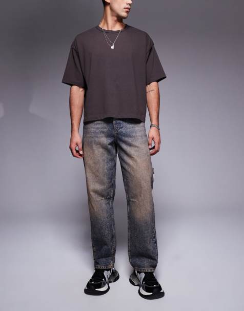 ASOS DESIGN - Jean baggy teinté - Indigo - view 1