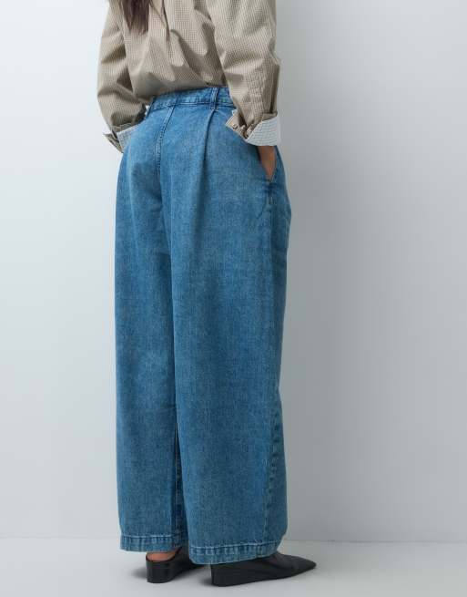 ASOS DESIGN jean ballon à plis en délavage clair, 3 de 5