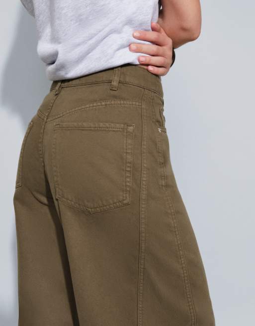 ASOS DESIGN jean barrel à nœud en kaki, 4 de 5