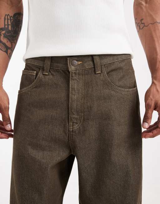 ASOS DESIGN - Jean barrel - Kaki brut, 5 de 5