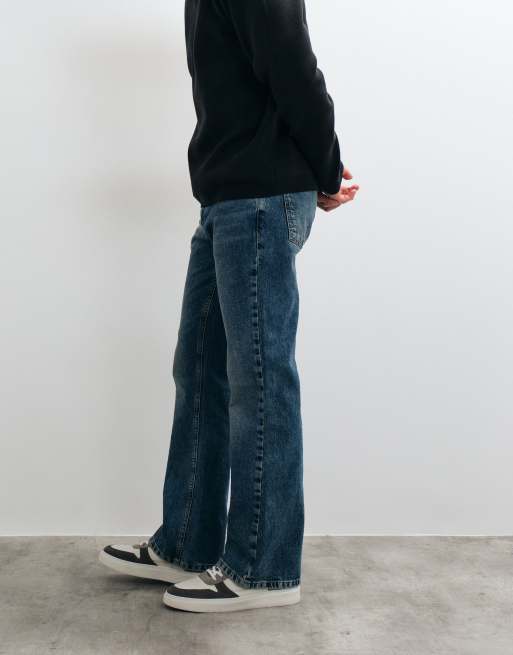 ASOS DESIGN jean bootcut bleu délavé moyen, 3 de 5