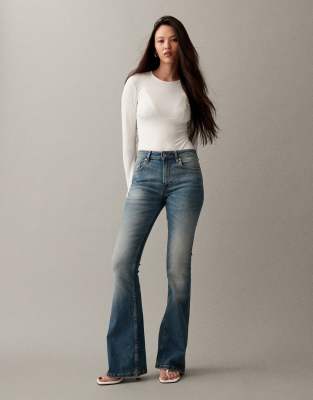 Jean bootcut évasé - Délavage moyen-Bleu W30 L34