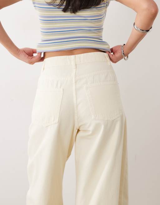 ASOS DESIGN - Jean bouffant à taille haute - Jaune pastel, 5 de 5