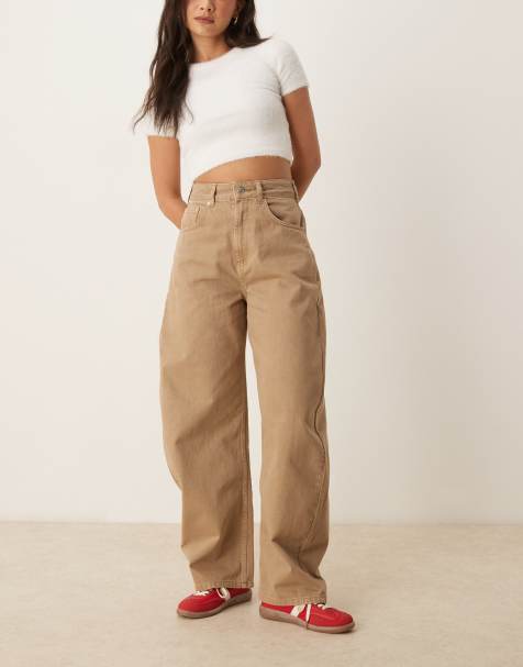 ASOS DESIGN - Jean bouffant à taille haute - Miel - view 1