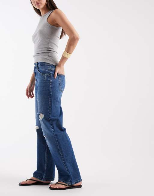 ASOS DESIGN - Jean boyfriend baggy à déchirures - Délavage vintage, 2 de 5