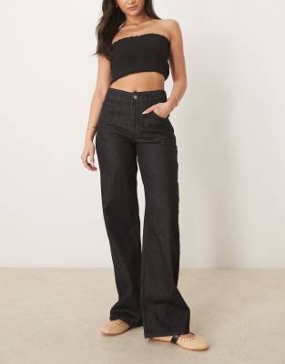 ASOS DESIGN - Jean boyfriend baggy - Noir
