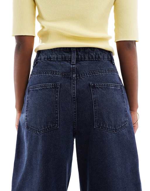 ASOS DESIGN - Jean coupe ample à taille haute - Bleu noir, 4 de 5