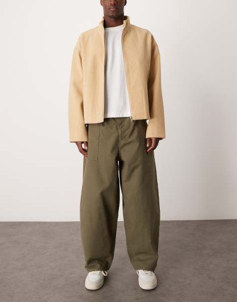 ASOS DESIGN - Jean coupe baggy ample - Kaki - view 1