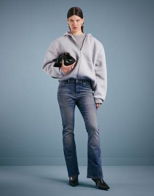 Jean coupe bootcut - Délavage vintage-Bleu W24 L32